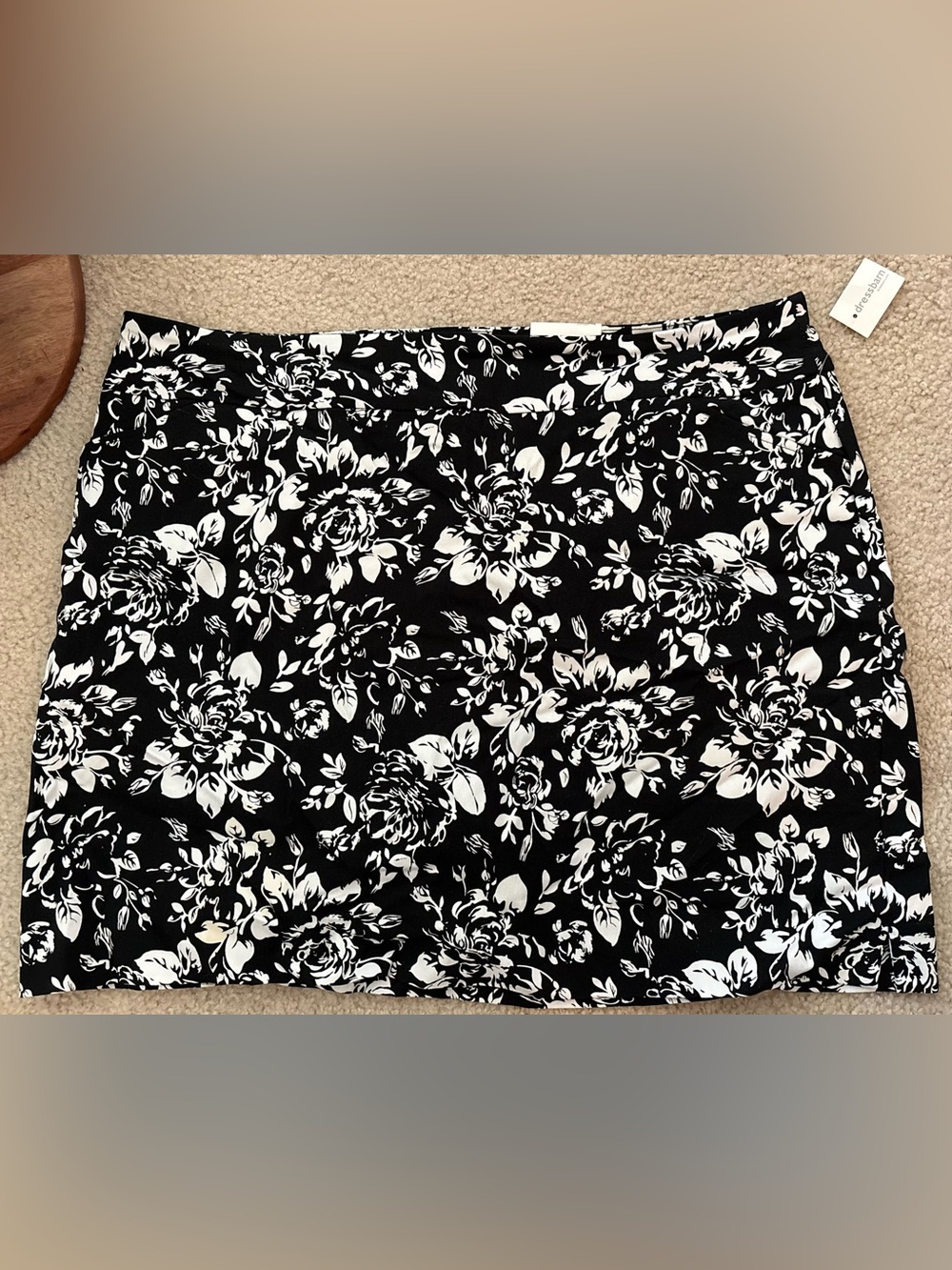 Westport Black and White Floral Mini Skirt